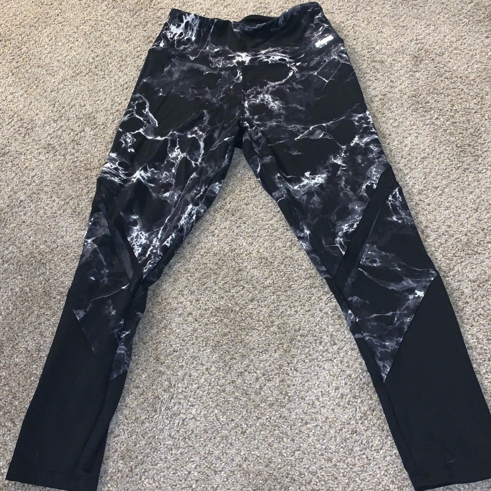 Pink! By VS high waisted marble leggings